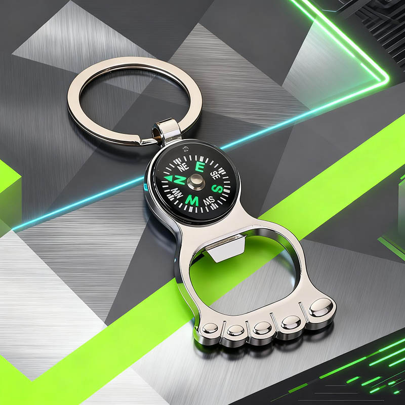 Compass Keychain Mini - Chaveiro de bússola náutica exclusivo, fivela