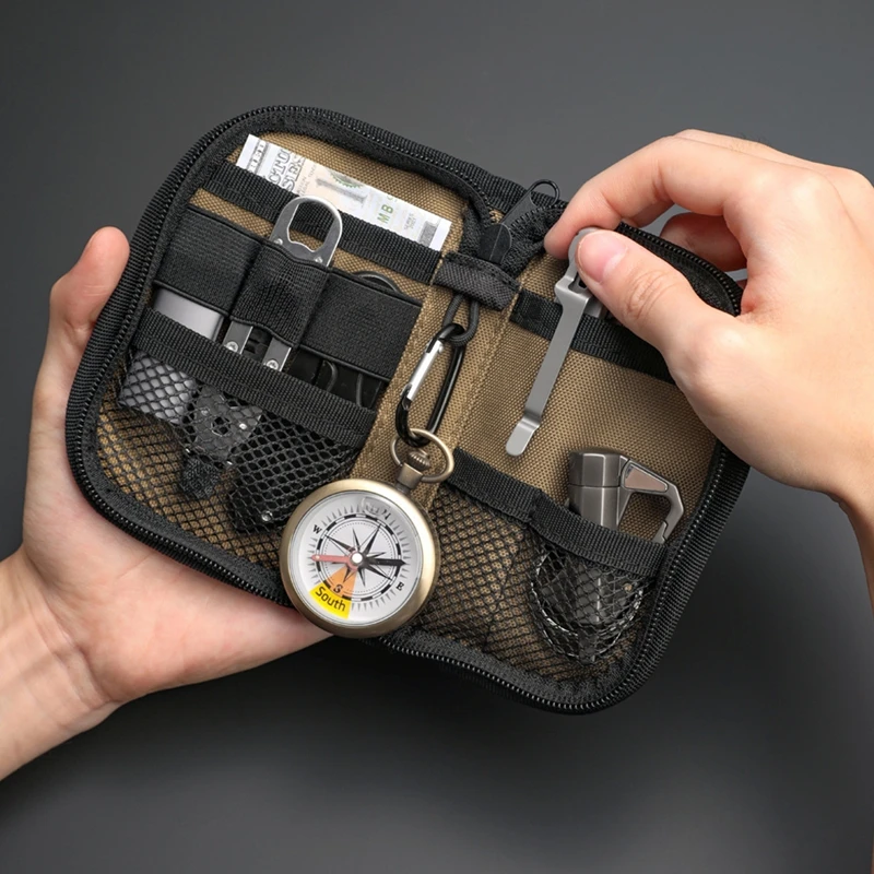 Edc Carry Card - Bolsa tática edc para chaves ao