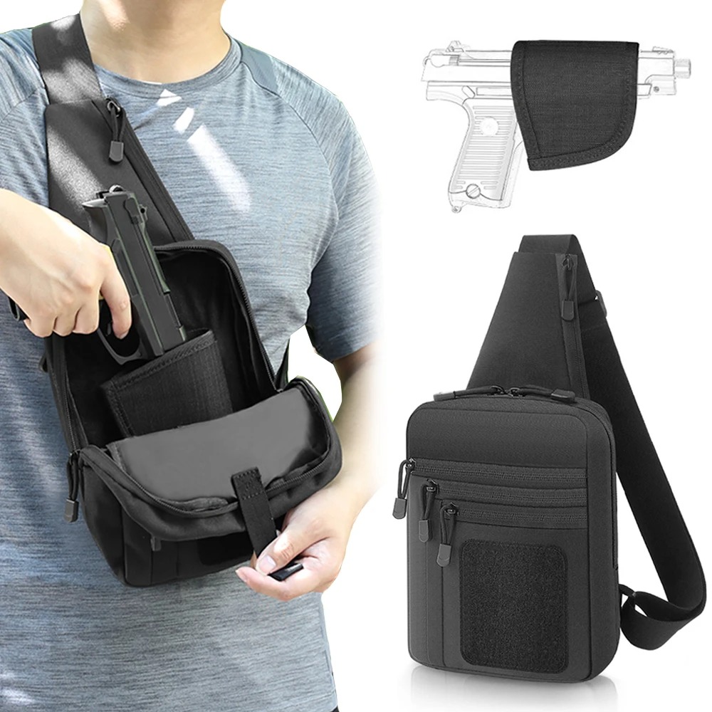 Bolsa Tática para Pistola, Col - Edc Concealed Carry Sling Bag avaliação e preço
