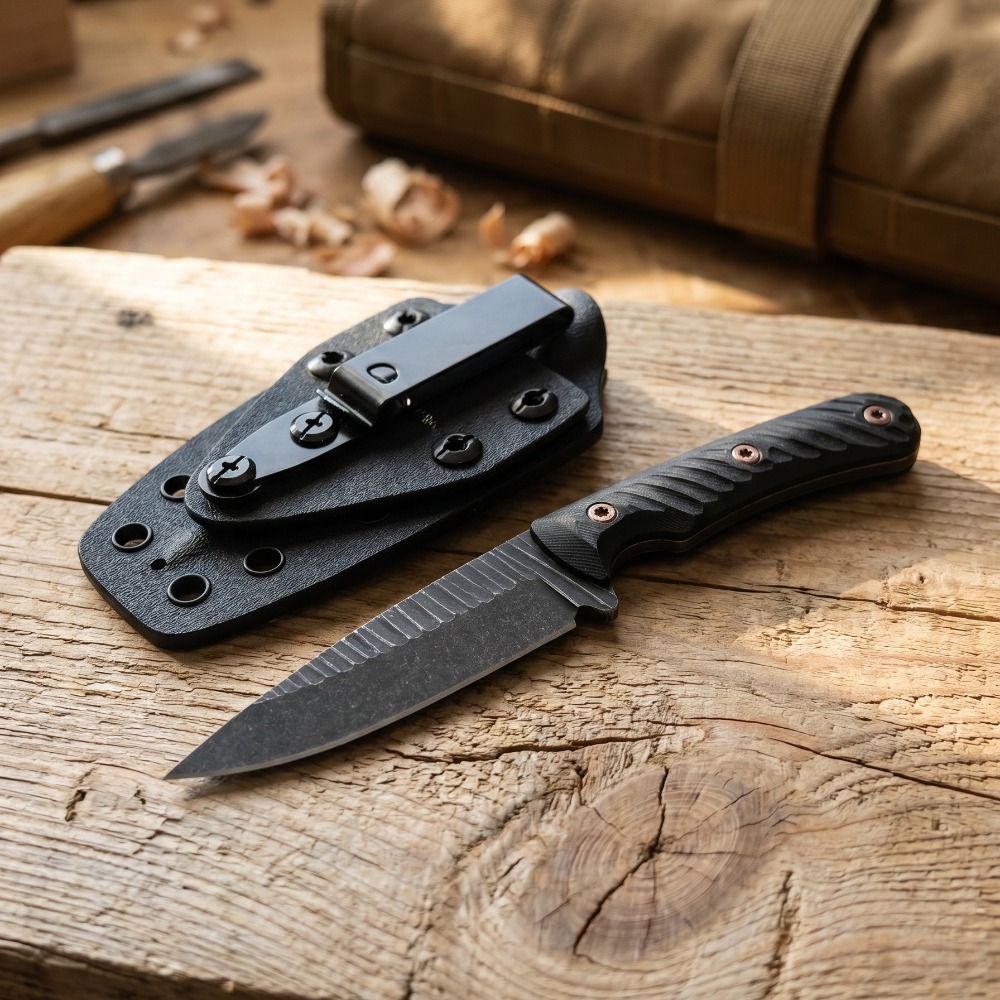 Faca Bushcraft Full Tang com L - Edc Carry Fixed Blade Knife avaliação e preço
