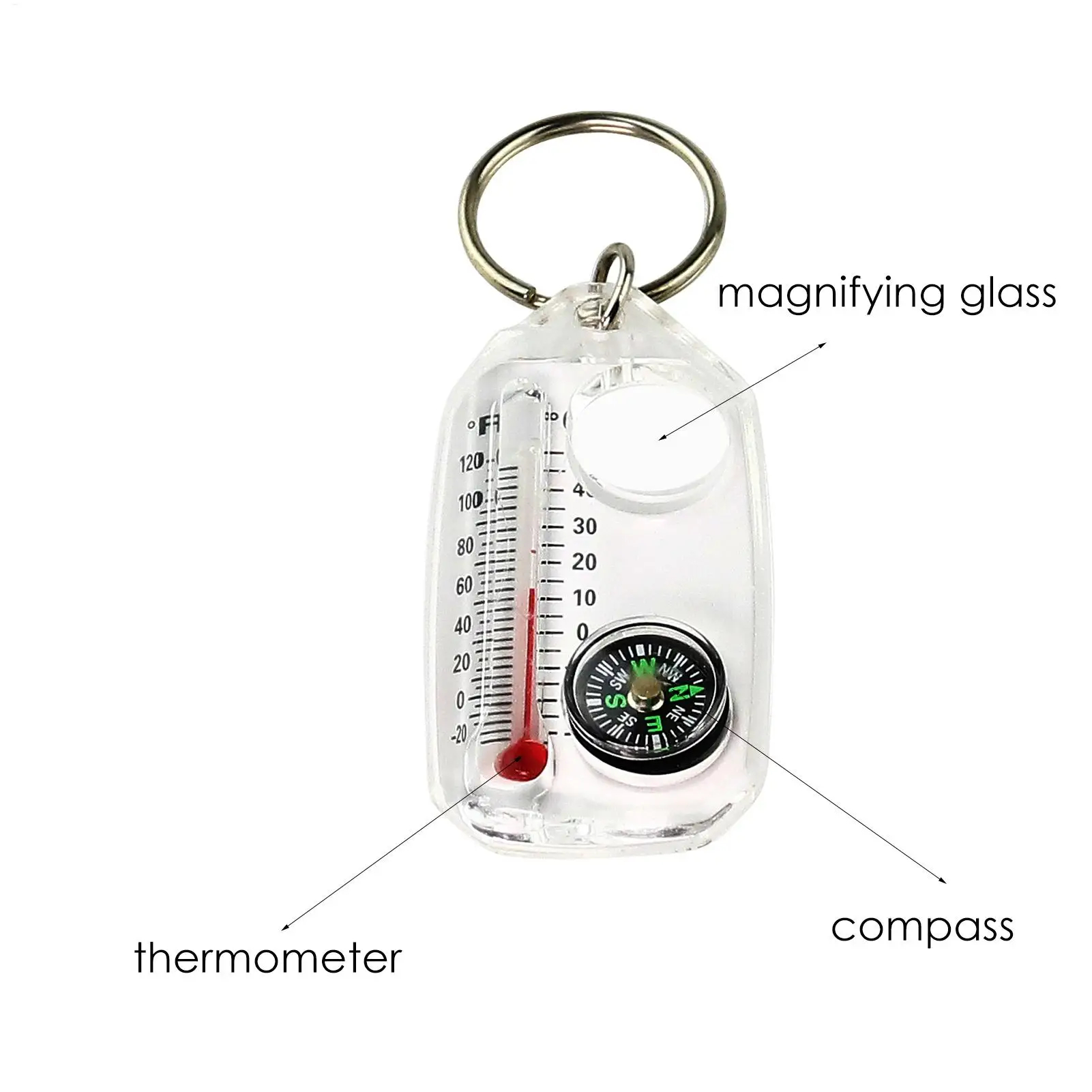 1 unidade Mini Chaveiro Multif - Compass Keychain Mini avaliação e preço