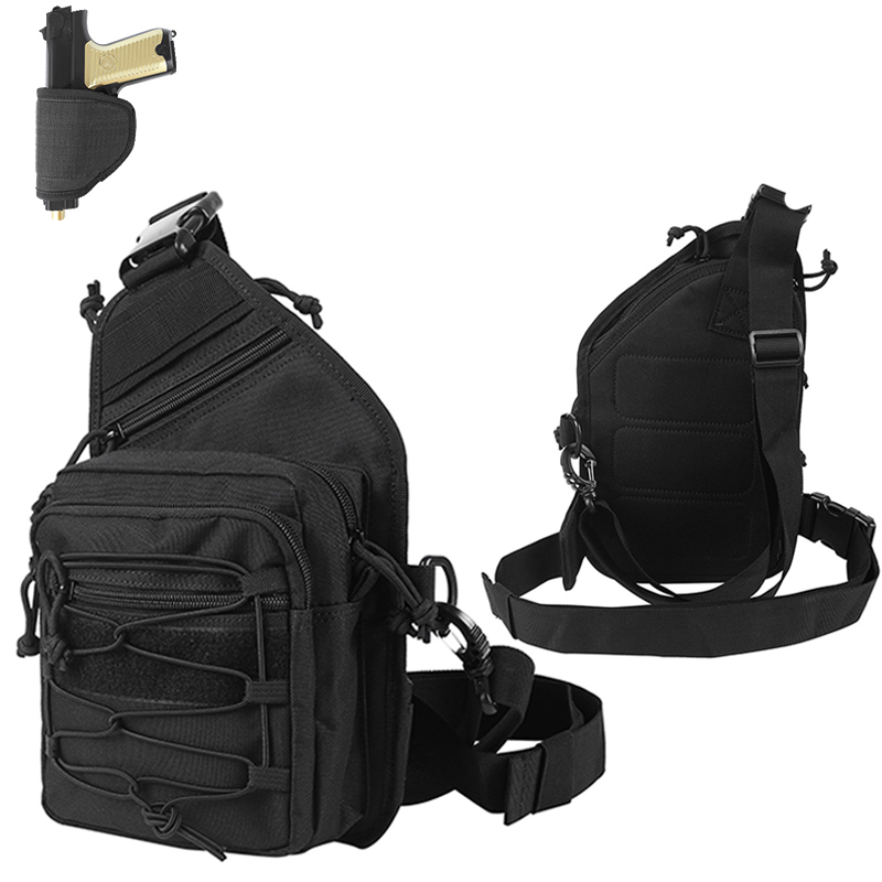 Bolsa Tática de Ombro para Tra - Edc Concealed Carry Sling Bag avaliação e preço