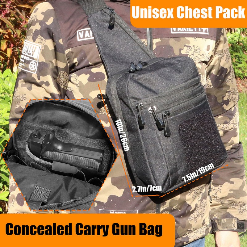 Novo saco de peito tático cold - Edc Concealed Carry Backpack avaliação e preço