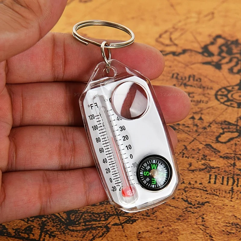 Bússola de Chaveiro 3 em 1, Te - Compass Keychain Mini avaliação e preço
