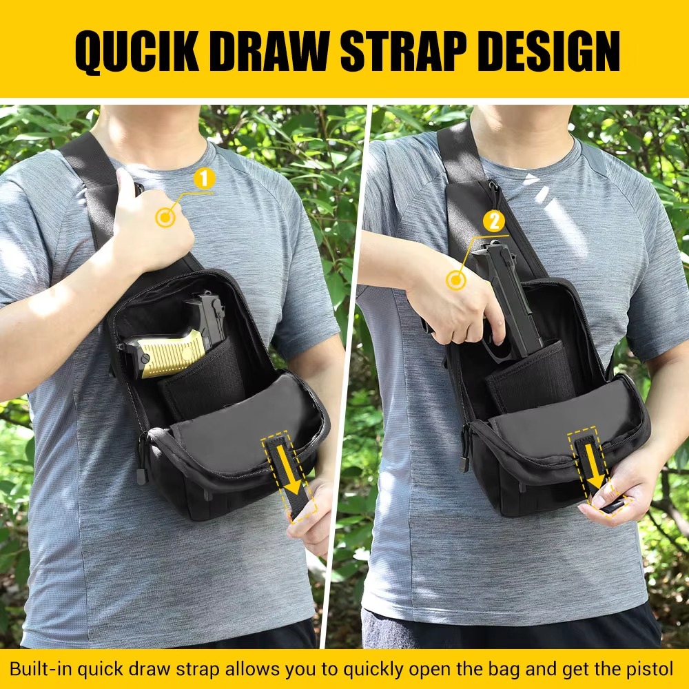 Bolsa Tática para Pistola, Col - Edc Concealed Carry Sling Bag avaliação e preço