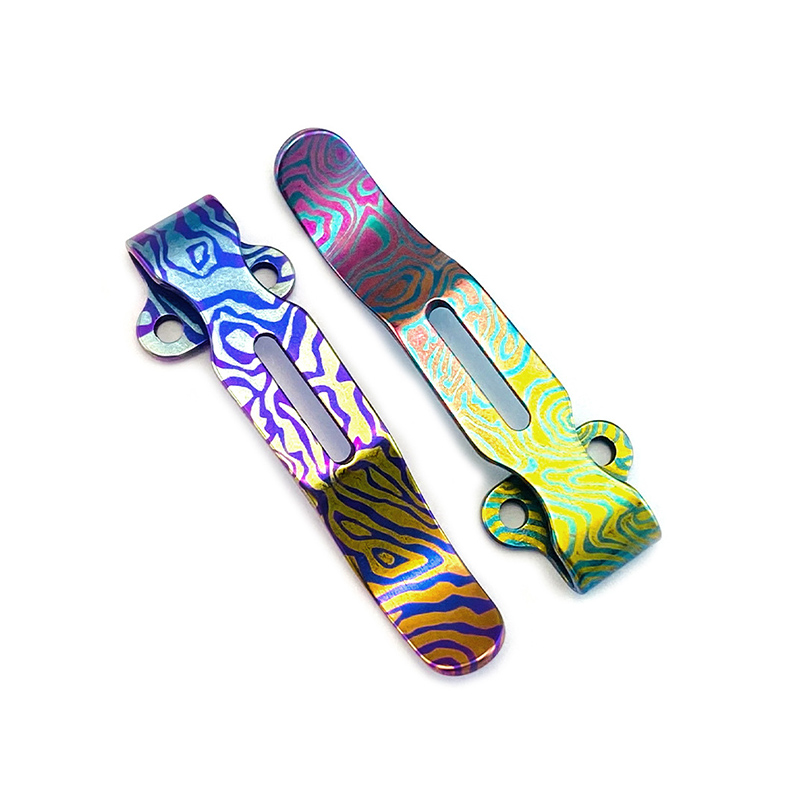 Custom Flame Pattern Titanium  - Edc Carry Pocket Knife avaliação e preço